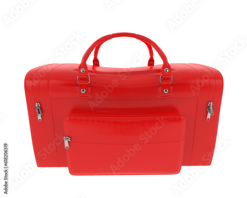 Duffle bag isolated on transparent background. 3d rendering - illustration
