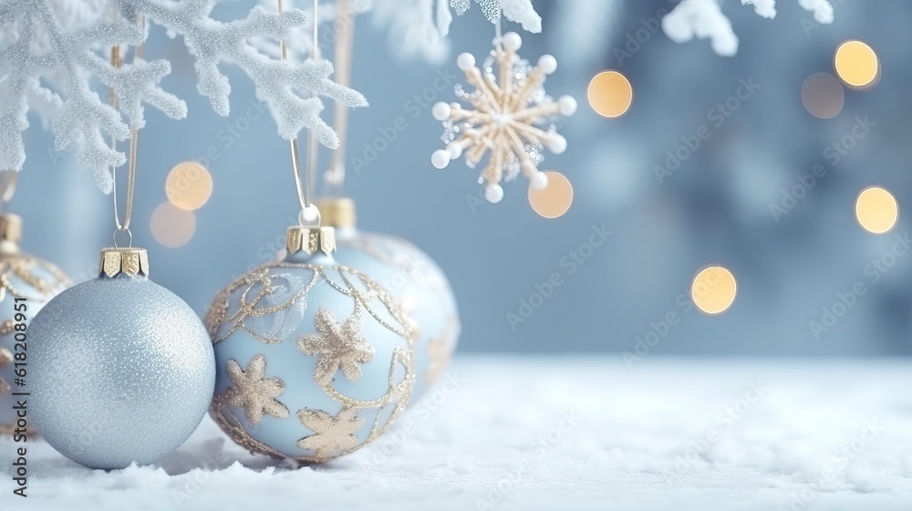 Christmas background with decorative holiday design elements. Festive background with christmas ornament decoration, Copy space. Banner and poster. generative ai Christmas background with decorative holiday design elements. Festive background with christmas ornament decoration, Copy space. Banner and poster. generative ai