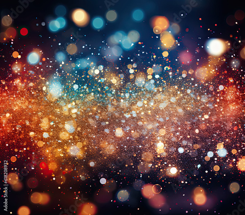 Abstract glitter background, colourful bokeh background