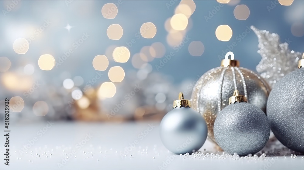 Christmas background with decorative holiday design elements. Festive background with christmas ornament decoration, Copy space. Banner and poster. generative ai Christmas background with decorative holiday design elements. Festive background with christmas ornament decoration, Copy space. Banner and poster. generative ai