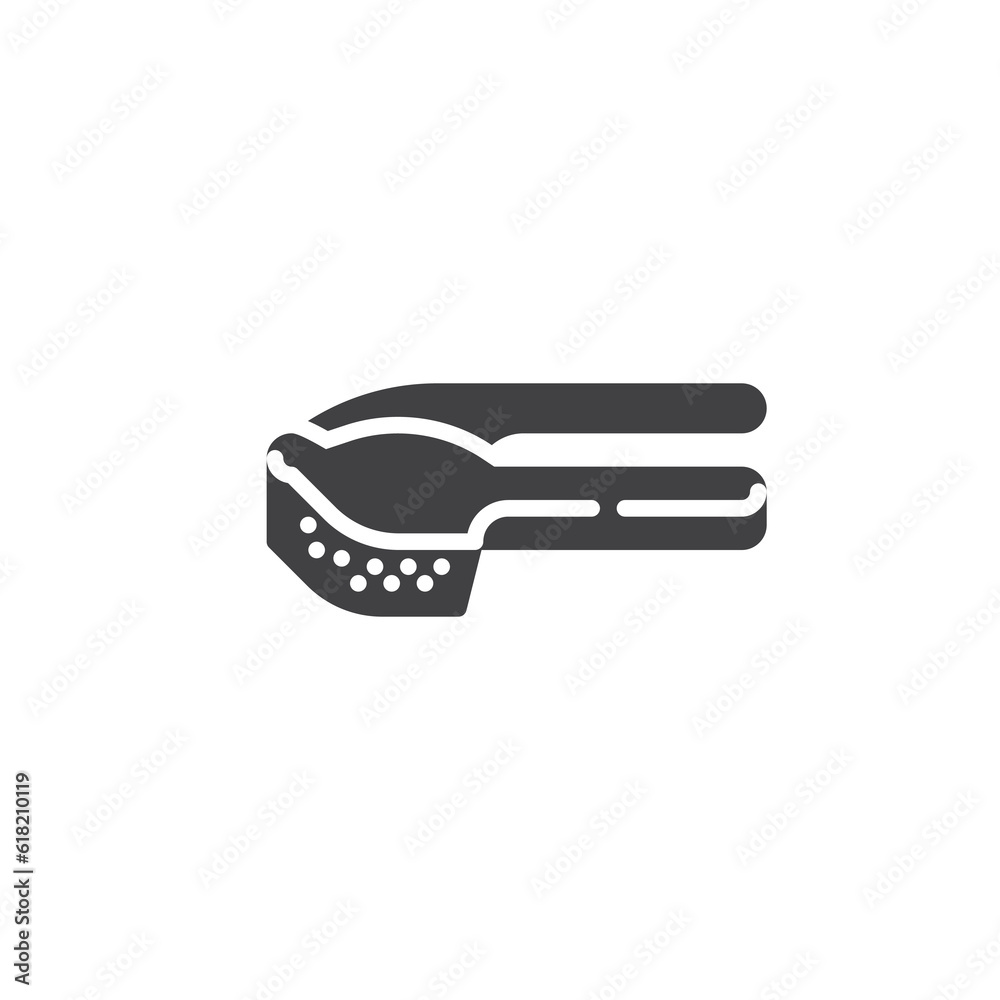 Garlic press vector icon Garlic press vector icon