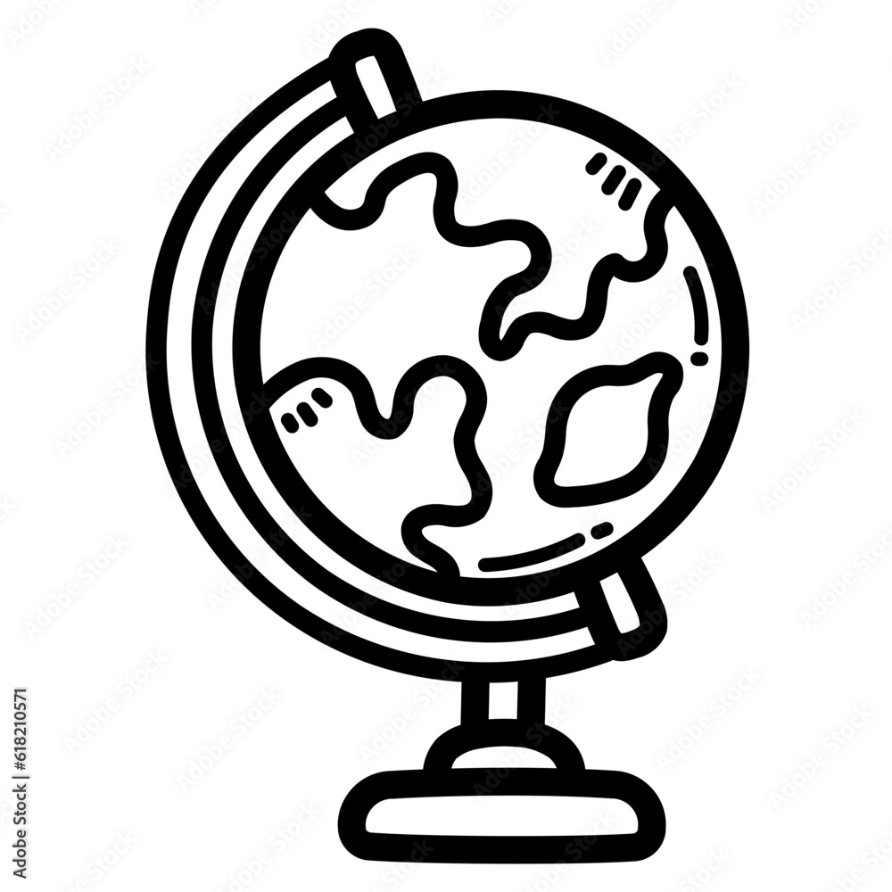 globe line icon style globe line icon style