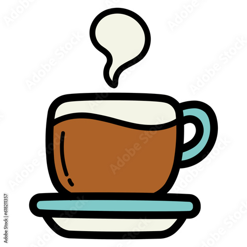 coffee filled outline icon style