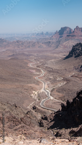 Snakey roads in the desert  photo