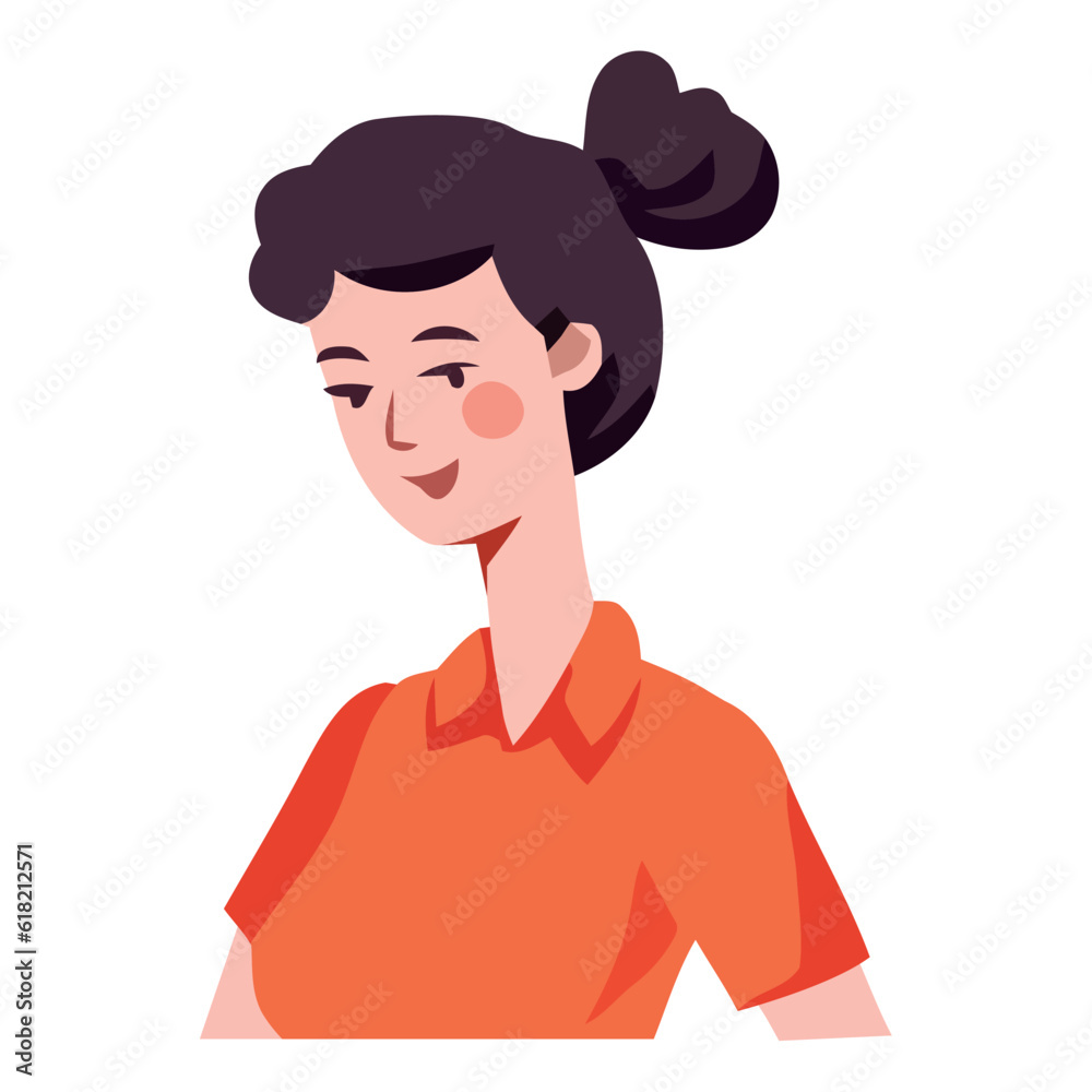Smiling young adult cute isolated