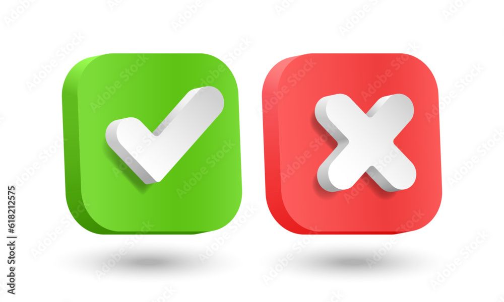 3d red green yes and no button. Button for application. Volume button. The exit icon continues, approved, rejected, agreed, disagreed. 3d red green yes and no button. Button for application. Volume button. The exit icon continues, approved, rejected, agreed, disagreed.