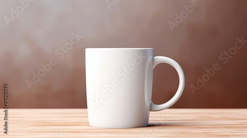 blank white coffee cup mockup with an aesthetic background, Generative ai