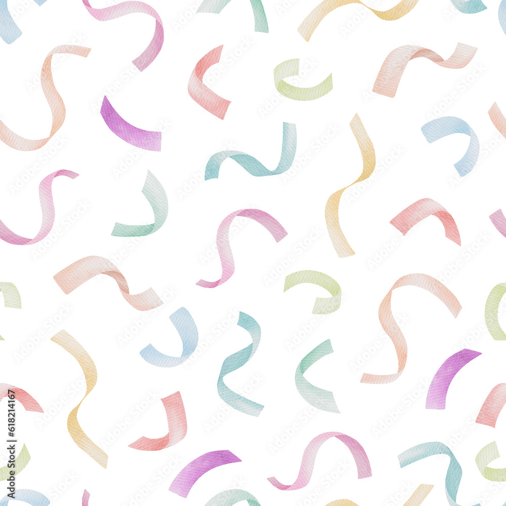 Watercolor Hand Drawn Confetti Seamless Pattern Watercolor Hand Drawn Confetti Seamless Pattern