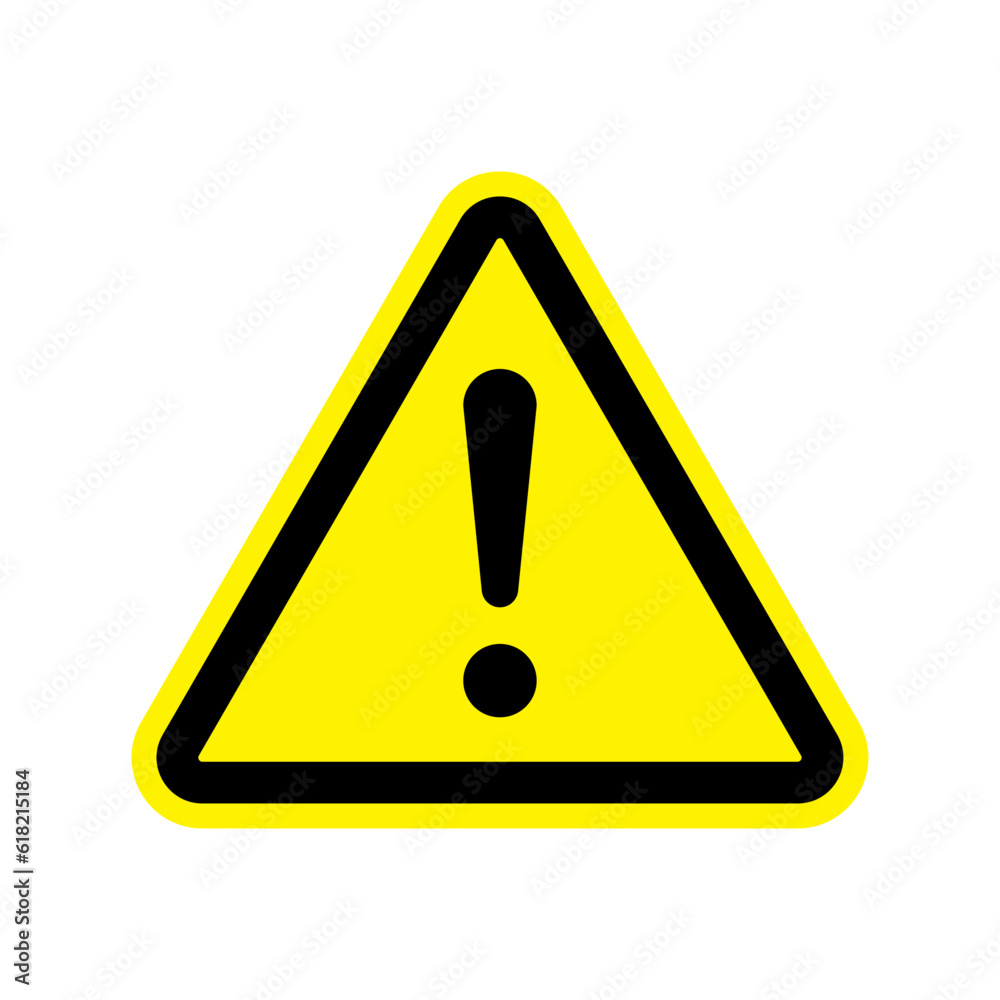 Warning, attention, caution sign Warning, attention, caution sign