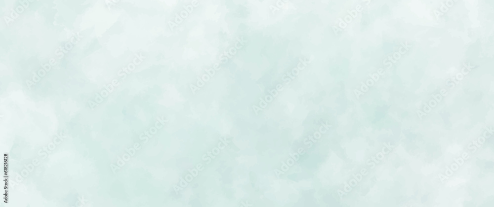 Vector light blue green watercolor art background. Hand drawn vector texture. Hand painted pastel watercolor texture for cards, flyer, poster, banner, and cover. Brushstrokes and splashes. Template.