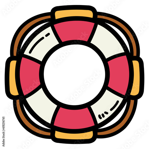 lifesaver filled outline icon style
