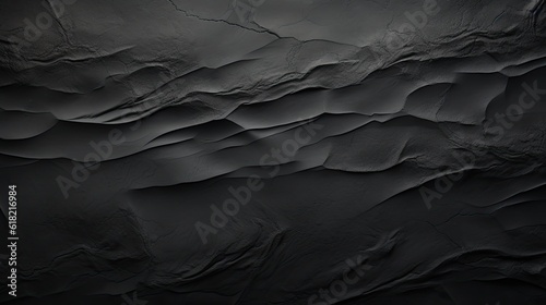 Close up retro plain dark black cement & concrete wall background texture