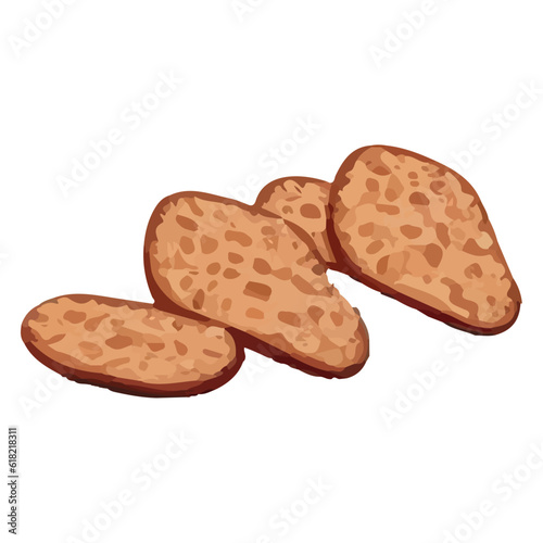 Vector icon of bread snack