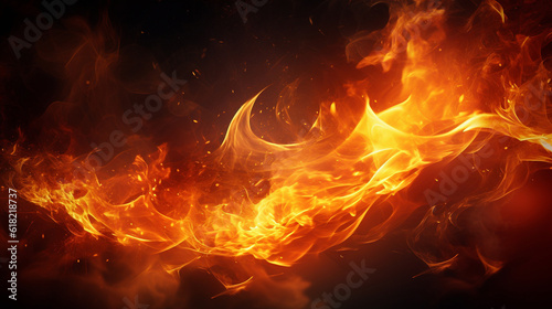 Abstract colorful fire background. High quality photo