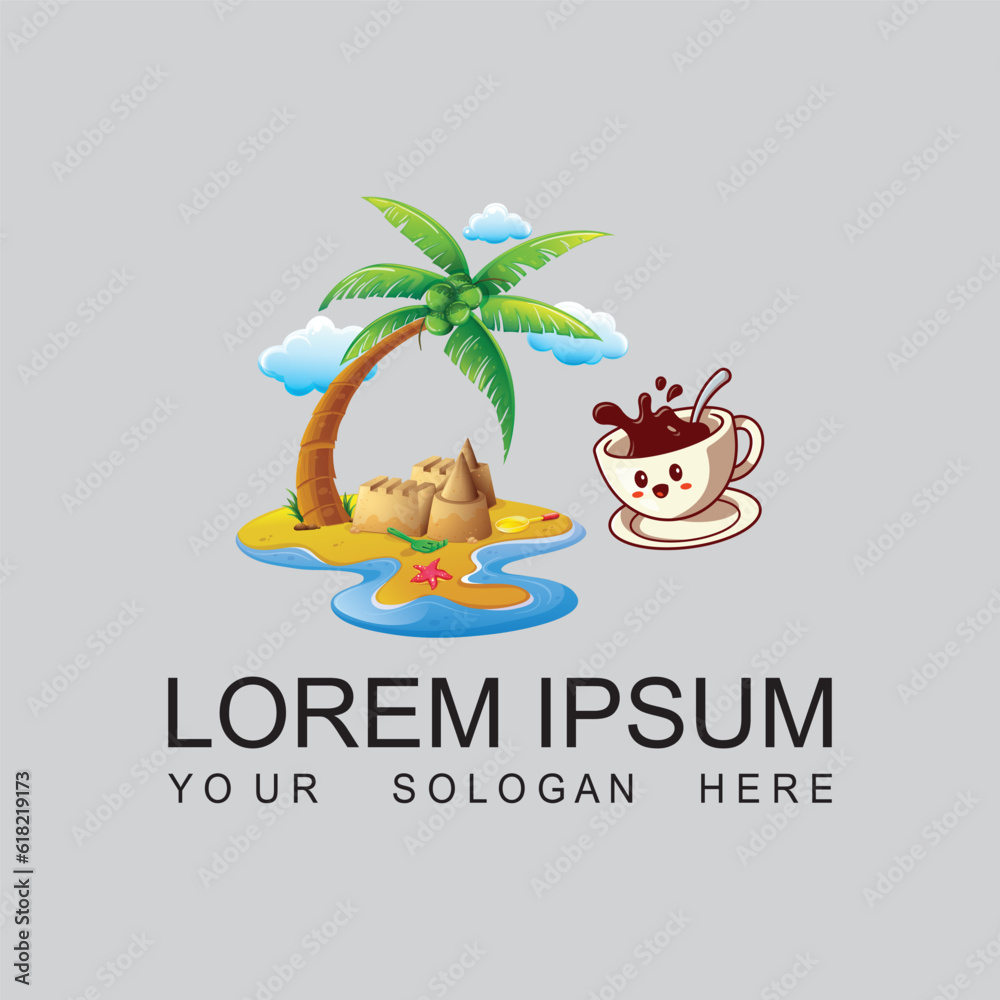 Professional and creative logo design with coconut cofe. Professional and creative logo design with coconut cofe.