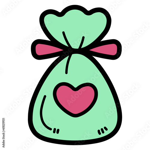 toffee filled outline icon style