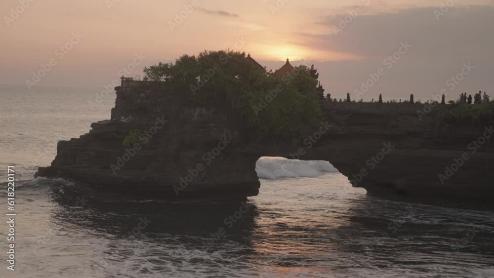 Silhouette of Batu Bolong Temple Near Tanah Lot during Sunset Silhouette of Batu Bolong Temple Near Tanah Lot during Sunset