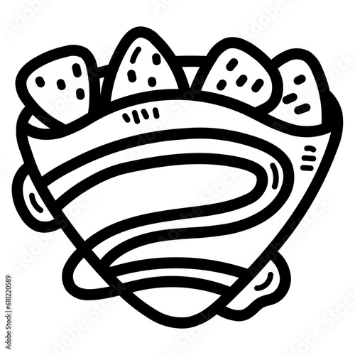 crepe line icon style