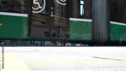 Modern urban electric transport. The concept of caring for the environment and the planet.