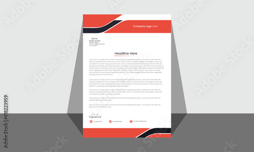 Professional creative letterhead template design for your business free vector.