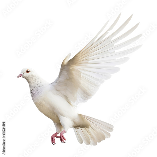 dove of peace isolated on transparent background cutout © Papugrat
