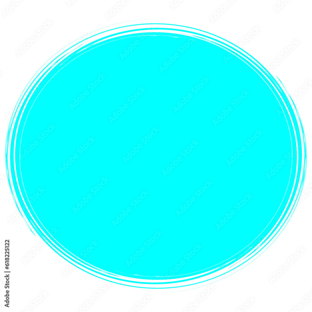 Cute Blue Speech Circle Illustration