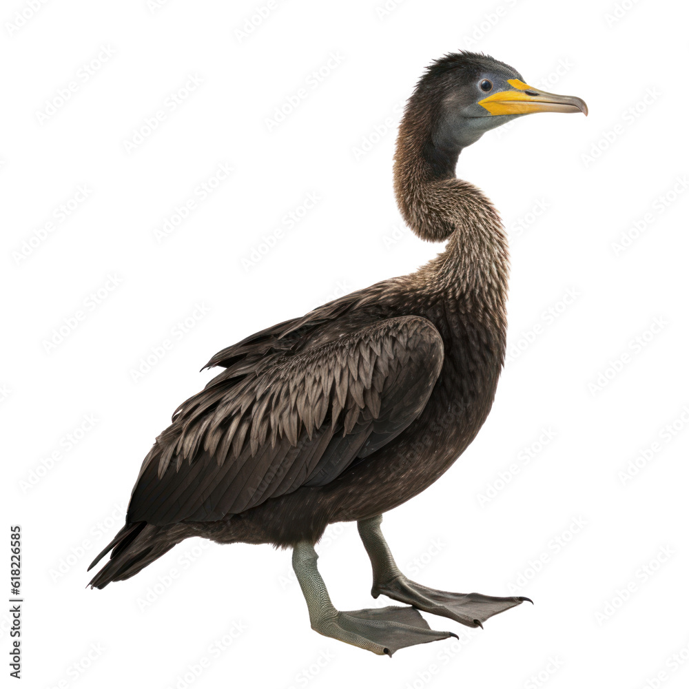 black duck isolated on transparent background cutout black duck isolated on transparent background cutout