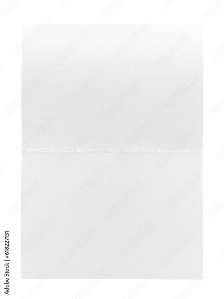 Folded Blank Sheet of Paper with transparent background Folded Blank Sheet of Paper with transparent background