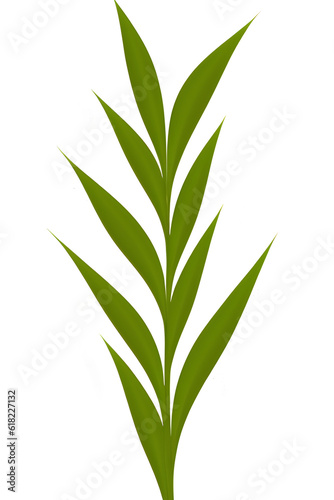 leaves isolated on white  generative ai 