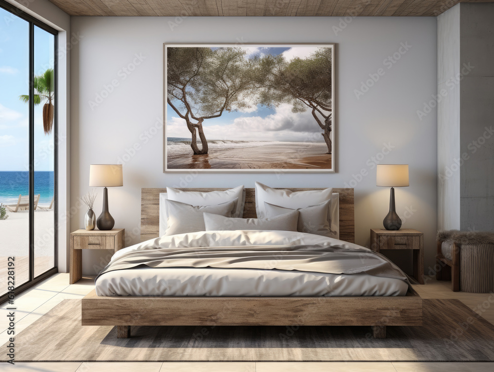 Mock up frame in cozy Home Interior Background, Mockups Design 3D, High-quality Mockups, Generative Ai Mock up frame in cozy Home Interior Background, Mockups Design 3D, High-quality Mockups, Generative Ai