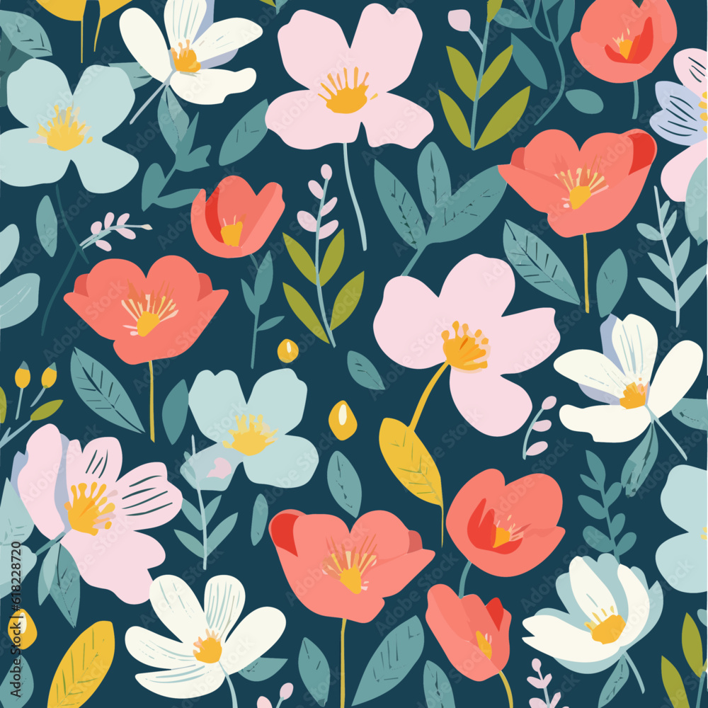 seamless pattern with flowers seamless pattern with flowers