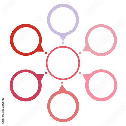 Infographic abstract background with circles icon text box 