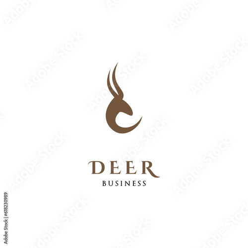 Deer Icon Logo Design Template