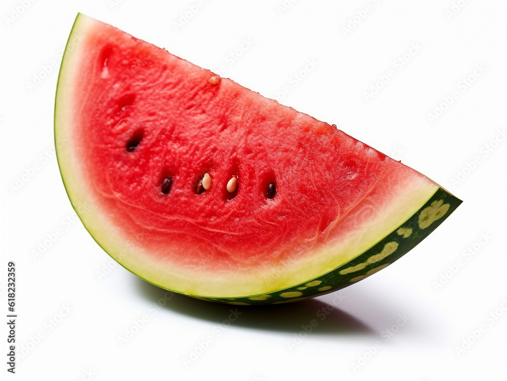 Watermelon isolated on white background .Generative Ai. Watermelon isolated on white background .Generative Ai.
