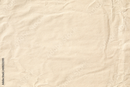 Yellow crumpled paper texture with macro details