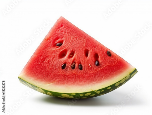 Watermelon isolated on white background .Generative Ai.