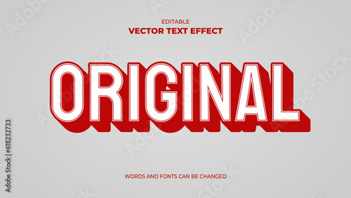 original editable text effect with retro style