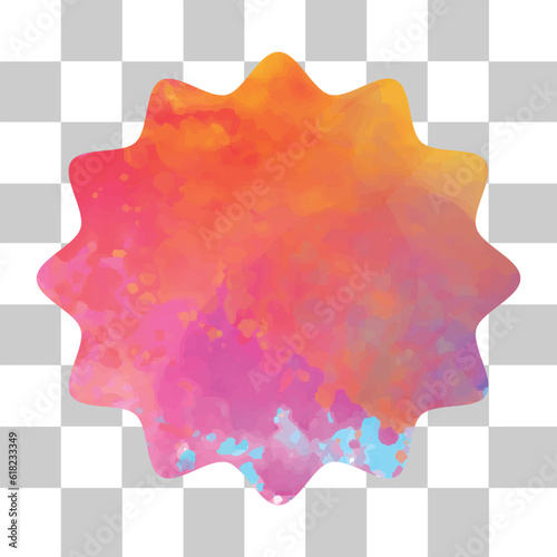 Rainbow shape colors watercolor paint stains vector backgrounds 