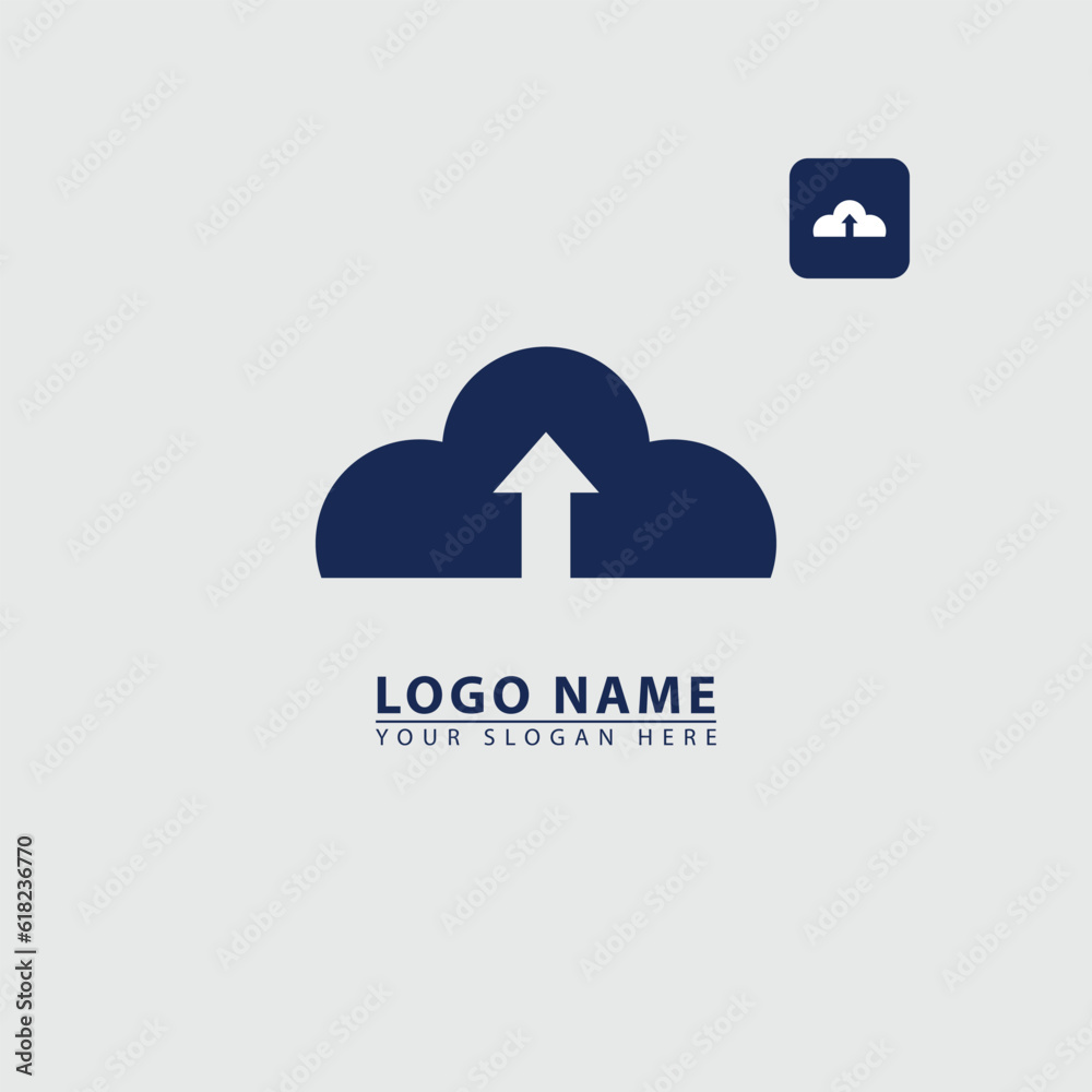 Arrow cloud Icon Logo Design Vector Template. Arrow cloud Icon Logo Design Vector Template.