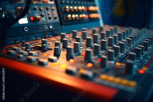 Studio sound mixer for recording control systems.Generative Ai.