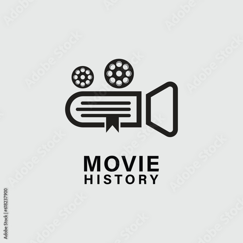 modern history book movie logo icon