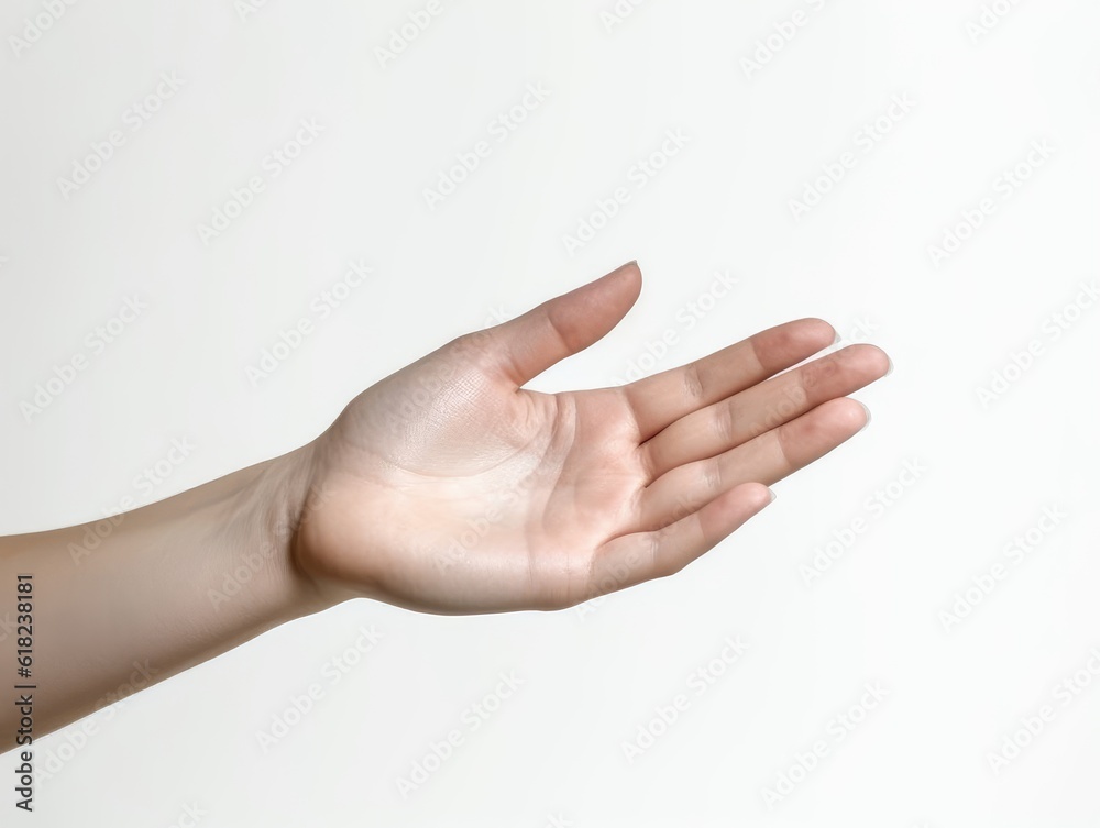Female Hand Isolated on White Background