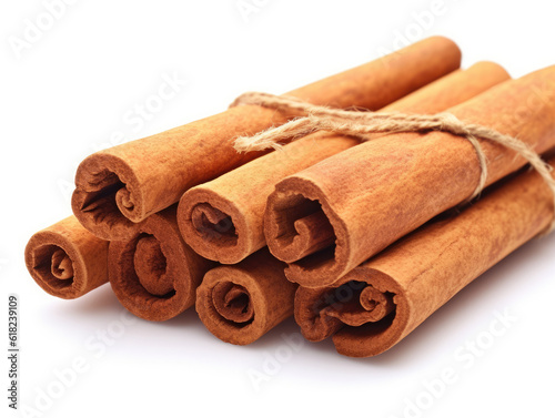 Isolated Cinnamon Sticks
