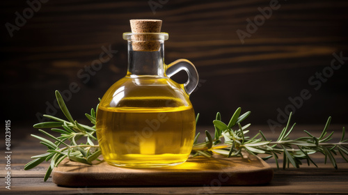 Spanish olive oil glass bottle