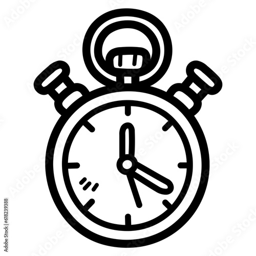 chronometer line icon style