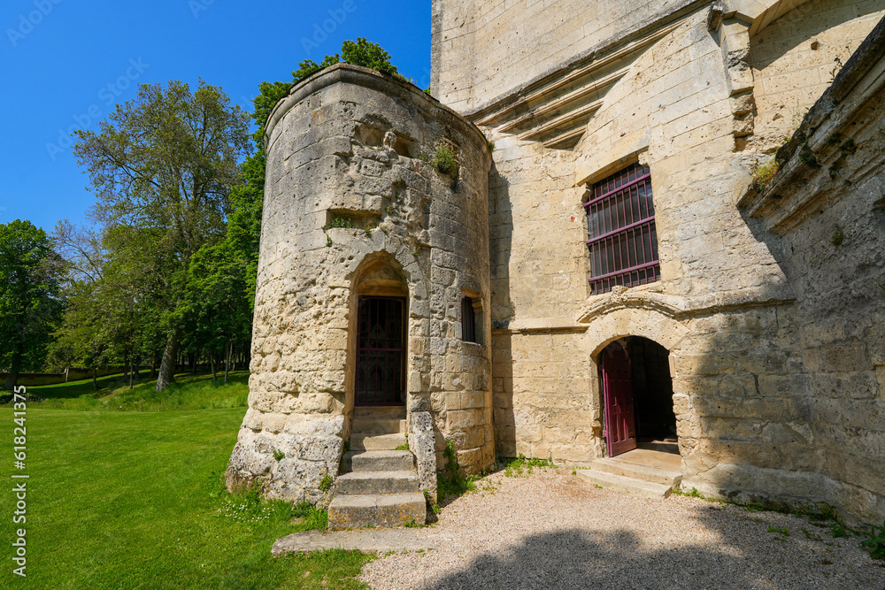 Dungeon of Septmonts in Aisne, Picardie, France - Built in the 14th century, this medieval tower was used both for military and residential purposes