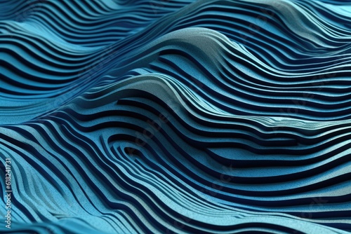photo of an horizontal artificial blue topography