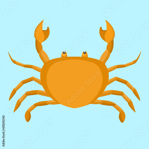 Sea Crab in flat vector illustration design