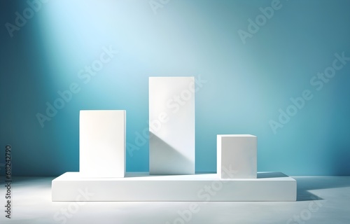 empty podium cube with background