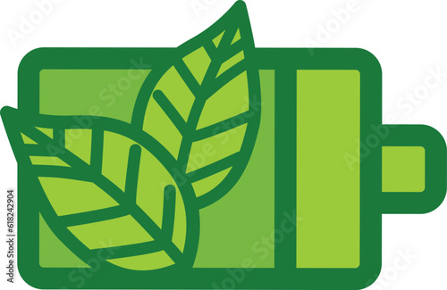 잎사귀와 건전지